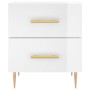 Bedside table 2 units engineered wood glossy white 40x35x47.5cm by , Nightstands - Ref: Foro24-827281, Price: 128,03 €, Disco...