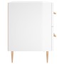 Bedside table 2 units engineered wood glossy white 40x35x47.5cm by , Nightstands - Ref: Foro24-827281, Price: 128,03 €, Disco...