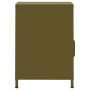 Bedside table in olive green steel, 35x35x51 cm by , Nightstands - Ref: Foro24-336216, Price: 89,99 €, Discount: %