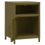 Bedside table in olive green steel, 35x35x51 cm by , Nightstands - Ref: Foro24-336216, Price: 89,99 €, Discount: %