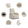 Sillón reclinable tela de microfibra beige de , Sillones - Ref: Foro24-373454, Precio: 230,78 €, Descuento: %