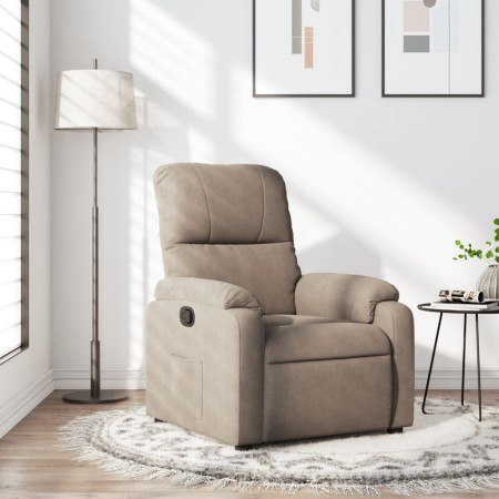 Sillón reclinable tela de microfibra gris taupe de , Sillones - Ref: Foro24-373449, Precio: 234,99 €, Descuento: %