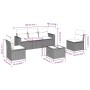 Garden sofa set 6 pieces and gray synthetic rattan cushions by , Modular outdoor sofas - Ref: Foro24-3251139, Price: 427,76 €...