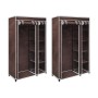 Brown fabric wardrobes 2 units by vidaXL, Wardrobes - Ref: Foro24-60722, Price: 81,42 €, Discount: %