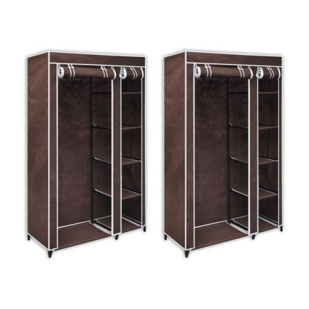 Brown fabric wardrobes 2 units by vidaXL, Wardrobes - Ref: Foro24-60722, Price: 81,99 €, Discount: %