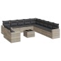 Set de sofás de jardín 12 pzas y cojines ratán sintético gris de , Sofás modulares de exterior - Ref: Foro24-3251539, Precio:...