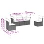 Garden sofa set and cushions 5 pieces light gray synthetic rattan by , Garden sets - Ref: Foro24-3217352, Price: 361,99 €, Di...