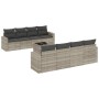 Set muebles jardín 9 pzas y cojines ratán sintético gris claro de , Sofás modulares de exterior - Ref: Foro24-3251089, Precio...