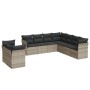 Garden furniture set 9 pieces and light gray synthetic rattan cushions by , Garden sets - Ref: Foro24-3217842, Price: 678,64 ...