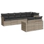 Garden sofa set 8 pieces and gray synthetic rattan cushions by , Garden sets - Ref: Foro24-3219212, Price: 592,99 €, Discount: %