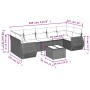 Garden sofa set 8 pieces and gray synthetic rattan cushions by , Garden sets - Ref: Foro24-3253479, Price: 625,69 €, Discount: %