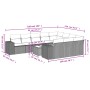 Gartensofagarnitur 11-teilig mit grauen Polstern aus synthetischem Rattan von , Gartensets - Ref: Foro24-3255439, Preis: 836,...