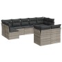 Garden furniture set 9 pieces and light gray synthetic rattan cushions by , Garden sets - Ref: Foro24-3218152, Price: 658,63 ...