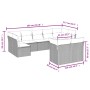 Garden furniture set 9 pieces and light gray synthetic rattan cushions by , Garden sets - Ref: Foro24-3218152, Price: 658,63 ...