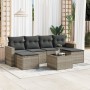 Gartensofagarnitur 7-teilig mit Polstern, helles graues PE-Rattan von , Modulare Sofas für den Außenbereich - Ref: Foro24-325...