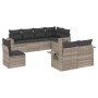 Set de sofás de jardín 8 pzas y cojines ratán sintético gris de , Conjuntos de jardín - Ref: Foro24-3252779, Precio: 646,03 €...