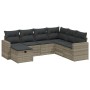 7-piece garden sofa set with light gray PE rattan cushions by , Garden sets - Ref: Foro24-3263528, Price: 491,80 €, Discount: %