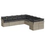 Gartensofa-Set, 10-teilig, mit Kissen, aus hellem grauen Kunststoff-Rattan. von , Gartensets - Ref: Foro24-3218242, Preis: 71...