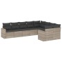 Set muebles jardín 9 pzas y cojines ratán sintético gris claro de , Conjuntos de jardín - Ref: Foro24-3219432, Precio: 651,89...