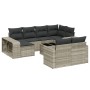 Garden sofa set 11 pieces and gray synthetic rattan cushions by , Garden sets - Ref: Foro24-3228912, Price: 684,99 €, Discoun...