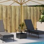 Gartentisch mit Sonnenschirmloch, Schwarz, Rattan, 55x55x46,5 cm. von , Gartentische - Ref: Foro24-364117, Preis: 68,23 €, Ra...