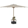 Garden table with black rattan umbrella hole 55x55x46.5 cm by , Garden tables - Ref: Foro24-364117, Price: 68,23 €, Discount: %