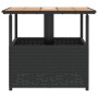 Mesa de jardín agujero de sombrilla ratán negro 55x55x46,5 cm de , Mesas de jardín - Ref: Foro24-364117, Precio: 68,23 €, Des...