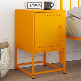 Yellow mustard steel bedside table 36x39x60.5 cm by , Nightstands - Ref: Foro24-846452, Price: 53,99 €, Discount: %