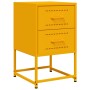 Mesitas de noche 2 uds acero amarillo mostaza 36x39x60,5 cm de , Mesitas de noche - Ref: Foro24-846465, Precio: 123,17 €, Des...