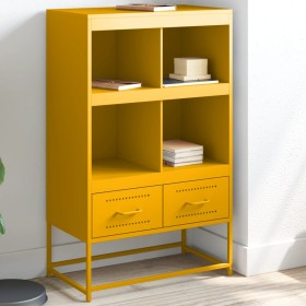 Cold-rolled steel sideboard in yellow, 68.5x39x111.5 cm by , Sideboards - Ref: Foro24-846605, Price: 128,99 €, Discount: %