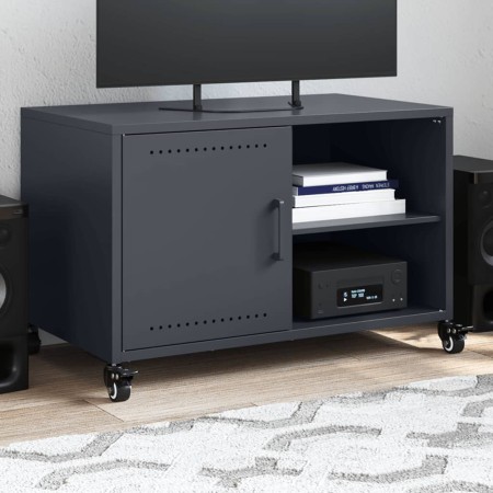 TV stand made of cold-rolled anthracite steel, measuring 68x39x43.5 cm. by , TV Furniture - Ref: Foro24-846670, Price: 72,98 ...