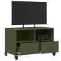 TV stand made of cold-rolled steel in olive green, measuring 68x39x43.5 cm. by , TV Furniture - Ref: Foro24-846702, Price: 88...