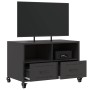 TV stand made of black cold-rolled steel, measuring 68x39x43.5 cm. by , TV Furniture - Ref: Foro24-846698, Price: 83,64 €, Di...