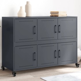 Cold-rolled anthracite gray steel sideboard 100.5x39x72 cm by , Sideboards - Ref: Foro24-846742, Price: 133,61 €, Discount: %