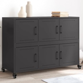 Cold-rolled black steel sideboard 100.5x39x72 cm by , Sideboards - Ref: Foro24-846740, Price: 125,55 €, Discount: %