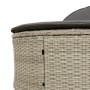 Double sun lounger with light gray synthetic rattan cushions by , Loungers - Ref: Foro24-368651, Price: 252,91 €, Discount: %