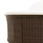 Double sun lounger with brown synthetic rattan cushions by , Loungers - Ref: Foro24-368647, Price: 273,99 €, Discount: %