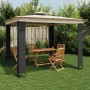 Gazebo with double cream fabric roof 2.94x2.94 m by , Tents and gazebos - Ref: Foro24-368444, Price: 358,99 €, Discount: %