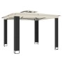 Gazebo with double cream fabric roof 2.94x2.94 m by , Tents and gazebos - Ref: Foro24-368444, Price: 358,99 €, Discount: %