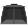 Double-roof gazebo with anthracite steel mesh walls, 3.93x2.93 m by , Tents and gazebos - Ref: Foro24-368452, Price: 255,43 €...