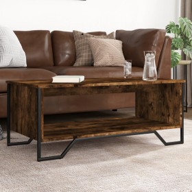 Engineered wood smoked oak coffee table 100x51x40 cm by , Coffee table - Ref: Foro24-848481, Price: 65,50 €, Discount: %