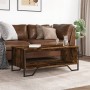 Engineered wood smoked oak coffee table 100x51x40 cm by , Coffee table - Ref: Foro24-848481, Price: 65,50 €, Discount: %