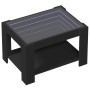 Mesa de centro con LED madera de ingeniería negro 73x53x45 cm de , Mesas de centro - Ref: Foro24-847547, Precio: 136,99 €, De...