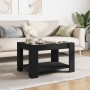 Mesa de centro con LED madera de ingeniería negro 73x53x45 cm de , Mesas de centro - Ref: Foro24-847547, Precio: 136,99 €, De...