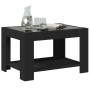 LED center table made of black engineered wood 73x53x45 cm by , Coffee table - Ref: Foro24-847547, Price: 137,99 €, Discount: %