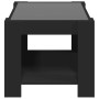 Mesa de centro con LED madera de ingeniería negro 73x53x45 cm de , Mesas de centro - Ref: Foro24-847547, Precio: 136,99 €, De...