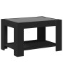 Mesa de centro con LED madera de ingeniería negro 73x53x45 cm de , Mesas de centro - Ref: Foro24-847547, Precio: 136,99 €, De...