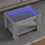 Mesa de centro y LED madera ingeniería gris Sonoma 73x53x45 cm de , Mesas de centro - Ref: Foro24-847551, Precio: 136,99 €, D...