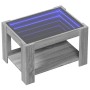 Mesa de centro y LED madera ingeniería gris Sonoma 73x53x45 cm de , Mesas de centro - Ref: Foro24-847551, Precio: 136,99 €, D...