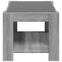 Mesa de centro y LED madera ingeniería gris Sonoma 73x53x45 cm de , Mesas de centro - Ref: Foro24-847551, Precio: 136,99 €, D...